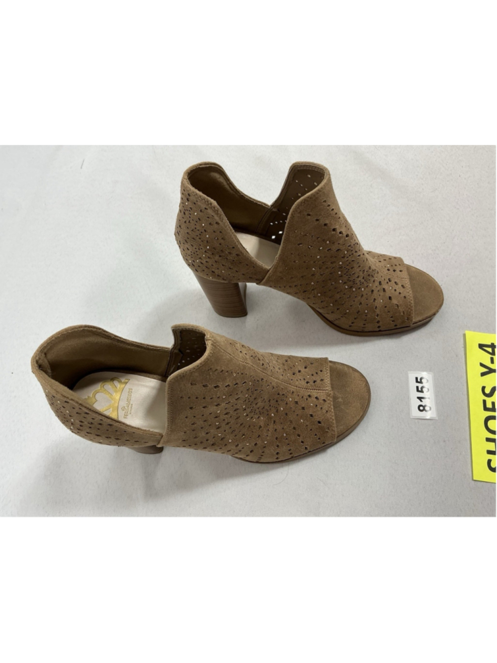 Womans Fergalicious Vented Cut Out Slip On Booties 9.5 Brown